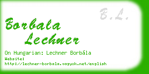 borbala lechner business card